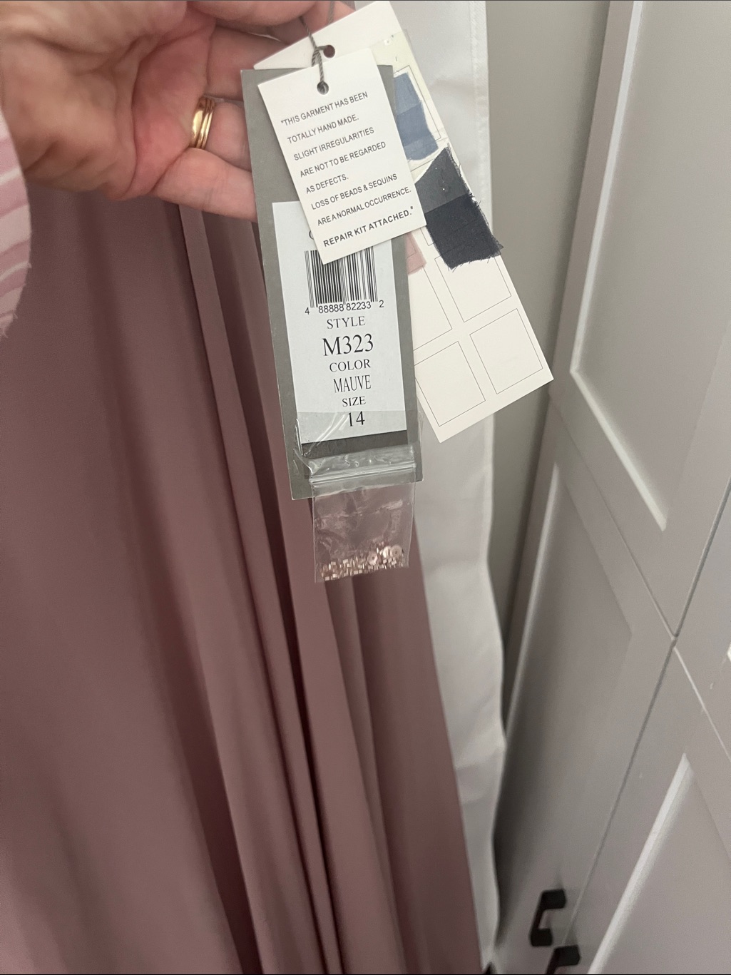 Women’s Mauve Wedding Dress Style M323 - Size 14